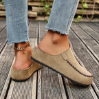 Qirena – Skórzane klapki ortopedyczne vintage