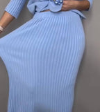 Hestia – Dzianinowy komplet ze spódnicą midi