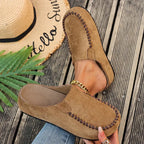 Qirena – Skórzane klapki ortopedyczne vintage