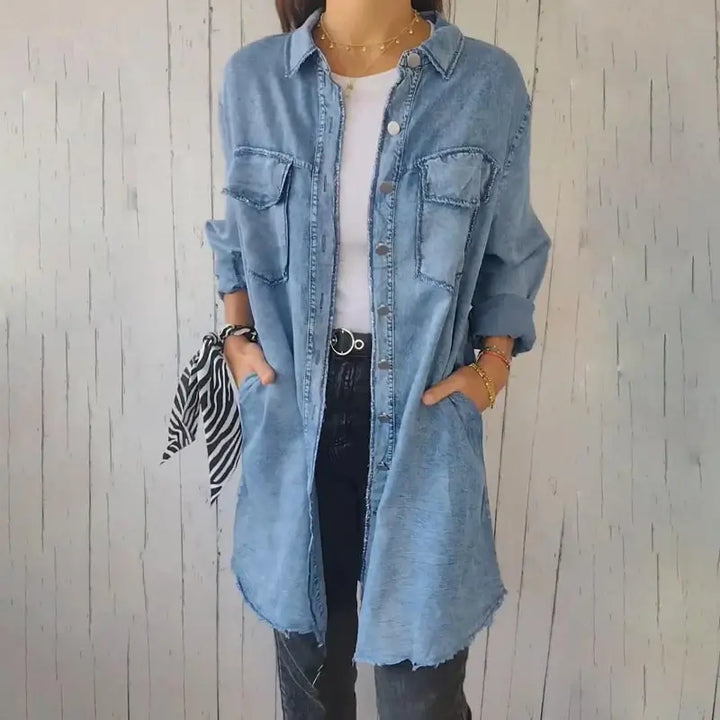 MARIE | Casual Denim Kurtka Koszulowa