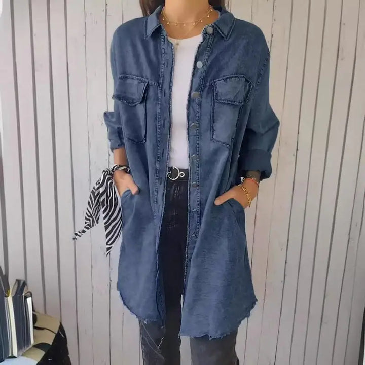 MARIE | Casual Denim Kurtka Koszulowa