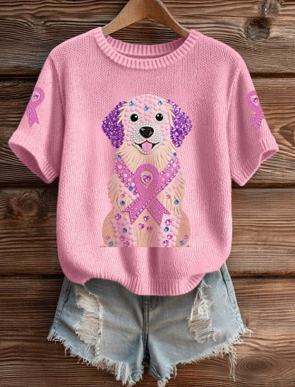 Alwina – Różowa koszulka solidarności z pieskiem