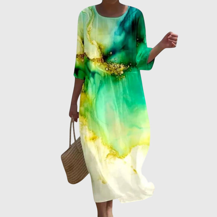 Alicja | Stylowa Kwiatowa Sukienka Maxi